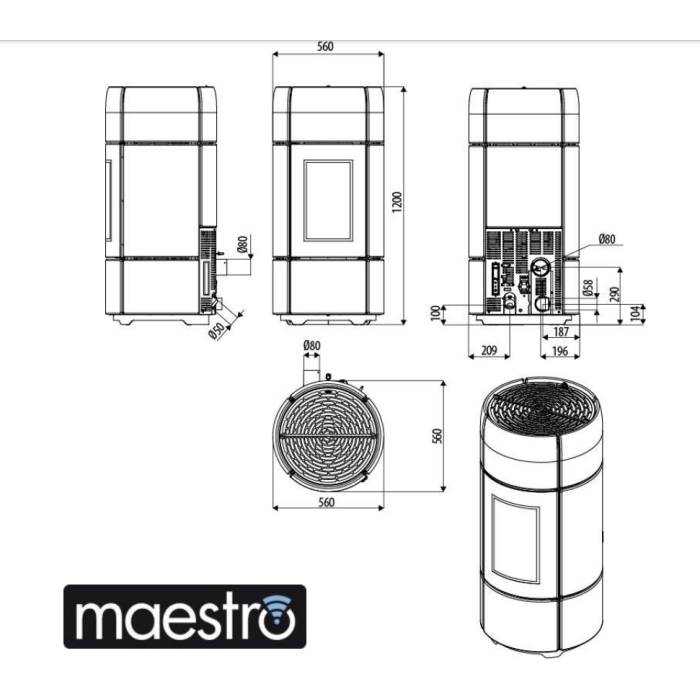 MCZ Curve Comfort Air Wymiary